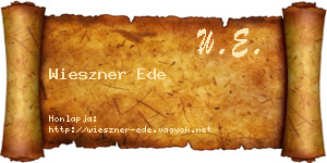 Wieszner Ede névjegykártya
